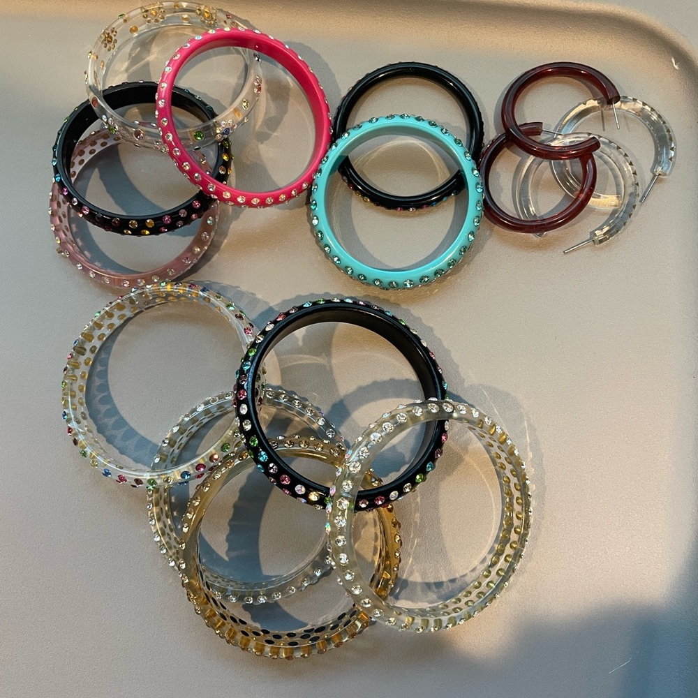 Clear Rhinestone Bracelet & Earring - BUNDLE!